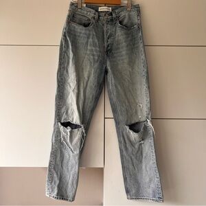 Denim Forum Distressed Joni Highrise Loose Jeans